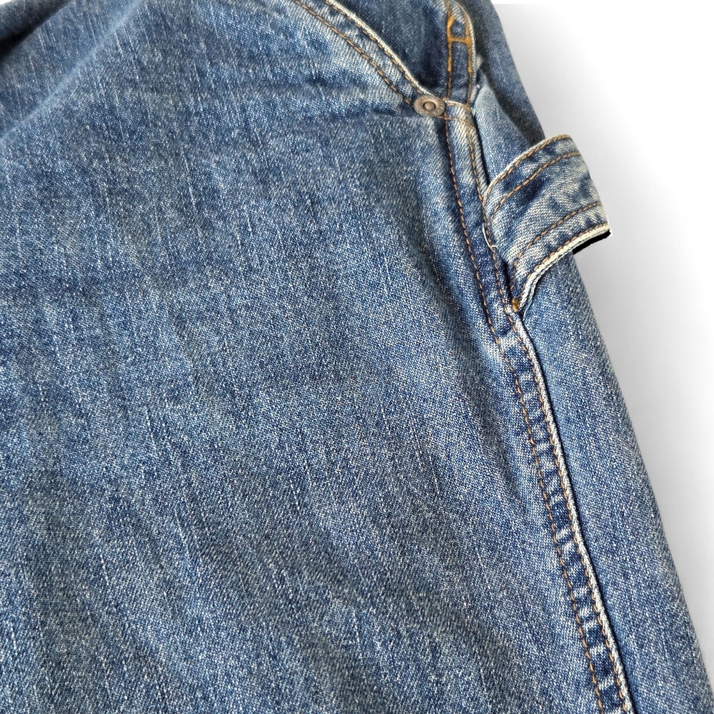 Squeeze Vintage 90s Women's Blue Denim Carpenter Overalls Size Small - Picture 6 of 14